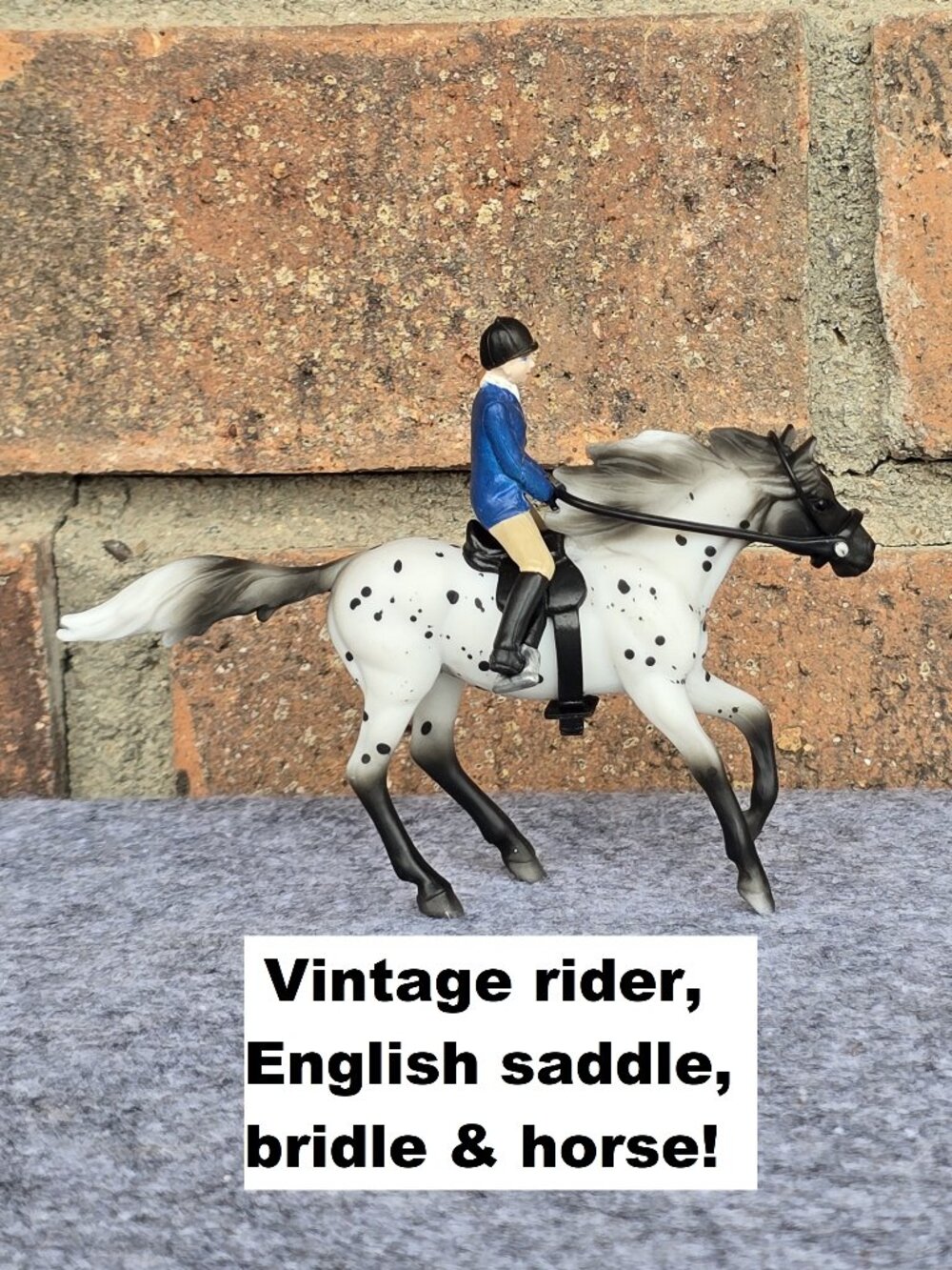 Breyer Stablemate & Vintage English Rider, Saddle & Bridle (INV524)